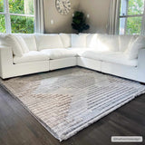 Maulawin Cream High-Low Area Rug - Ornate Home
