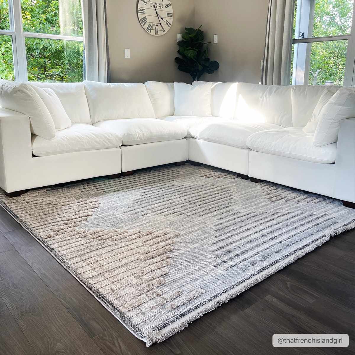 Maulawin Cream High-Low Area Rug - Ornate Home