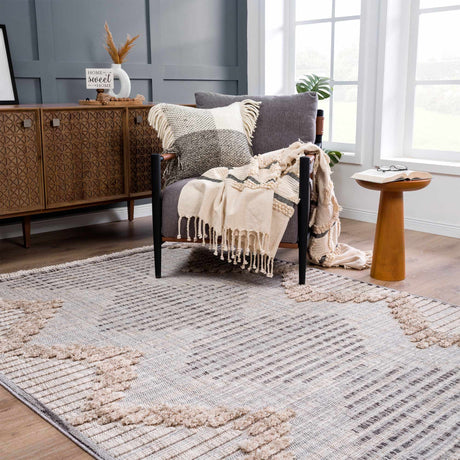Maulawin Cream High-Low Area Rug - Ornate Home