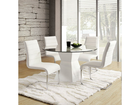 Mauna White 5 Pc. Dining Set - Ornate Home