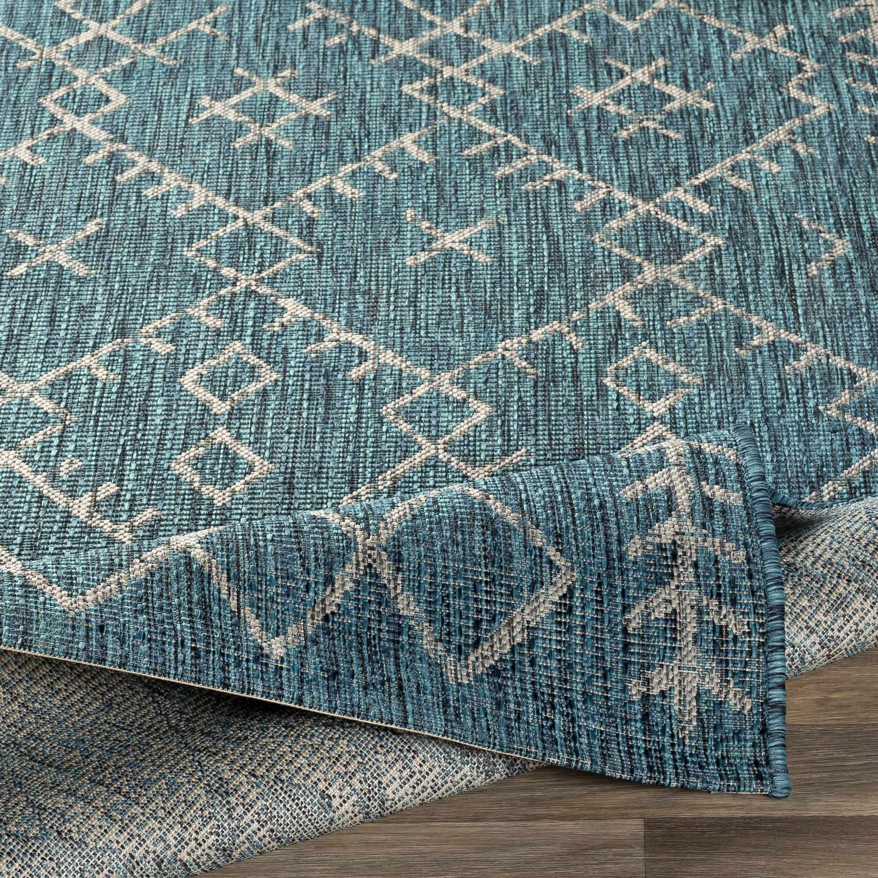 Maunawili Aqua Nordic Outdoor Rug - Ornate Home
