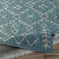 Maunawili Aqua Nordic Outdoor Rug - Ornate Home
