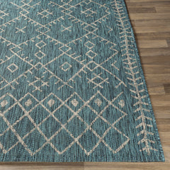 Maunawili Aqua Nordic Outdoor Rug - Ornate Home