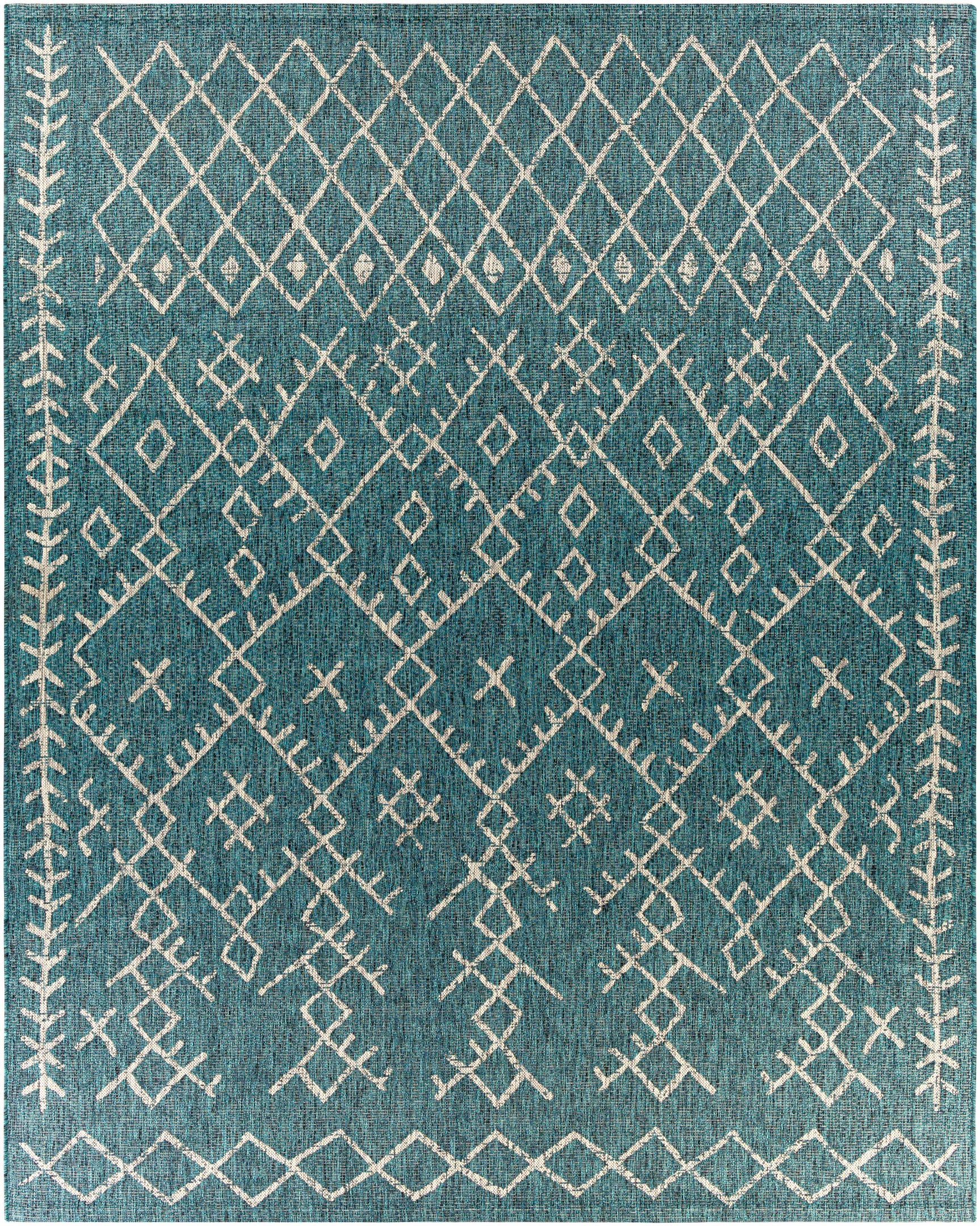 Maunawili Aqua Nordic Outdoor Rug - Ornate Home