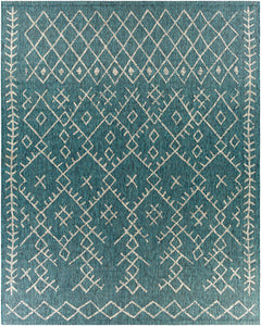 Maunawili Aqua Nordic Outdoor Rug - Ornate Home