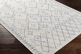 Maunawili Blue Detailed Gray Outdoor Rug - Clearance - Ornate Home