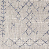 Maunawili Blue Detailed Gray Outdoor Rug - Clearance - Ornate Home