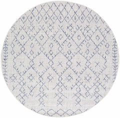 Maunawili Blue Detailed Gray Outdoor Rug - Clearance - Ornate Home