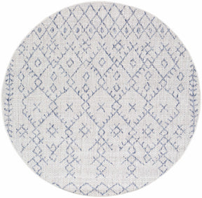 Maunawili Blue Detailed Gray Outdoor Rug - Clearance - Ornate Home