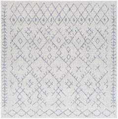 Maunawili Blue Detailed Gray Outdoor Rug - Clearance - Ornate Home