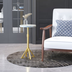 Maurice White & Gold Side Table - Ornate Home