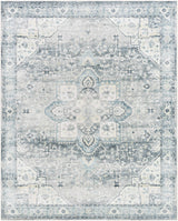 Mauro Blue Medallion Washable Area Rug - Clearance - Ornate Home