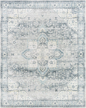 Mauro Blue Medallion Washable Area Rug - Clearance - Ornate Home