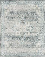 Mauro Blue Medallion Washable Area Rug - Clearance - Ornate Home