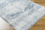 Mauro Navy Medallion Washable Area Rug - Clearance - Ornate Home