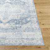 Mauro Navy Medallion Washable Area Rug - Clearance - Ornate Home