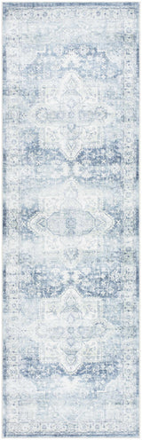 Mauro Navy Medallion Washable Area Rug - Clearance - Ornate Home