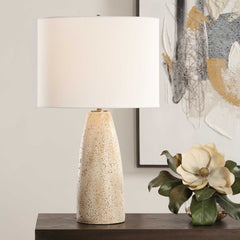 Maury Brown Travertine Table Lamp - Ornate Home