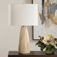 Maury Brown Travertine Table Lamp - Ornate Home