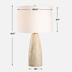 Maury Brown Travertine Table Lamp - Ornate Home