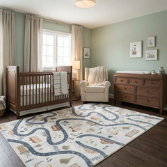 Mave Roads Washable Rug for Kids - Ornate Home