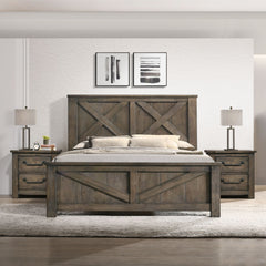 Maverick Antique Grey 3-Piece King Bedroom Set - Ornate Home