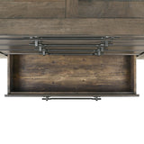 Maverick Antique Grey 5-Piece King Bedroom Set - Ornate Home