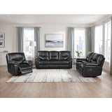 Maverick Black Double Reclining Loveseat With Center Console - Ornate Home