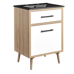 Maverick Black/Oak 24" Bathroom Vanity - Ornate Home