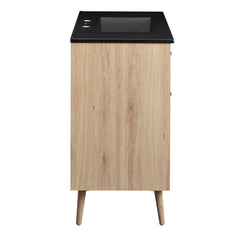 Maverick Black/Oak 36" Bathroom Vanity - Ornate Home