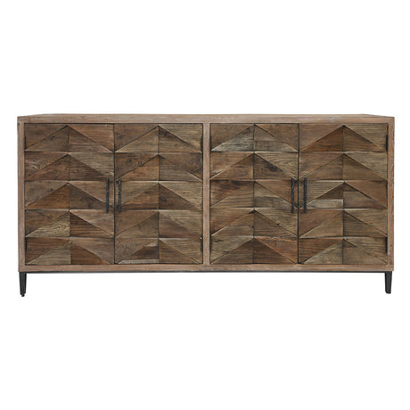 Maverick Brown/Natural Cabinet - Ornate Home