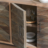 Maverick Brown/Natural Cabinet - Ornate Home