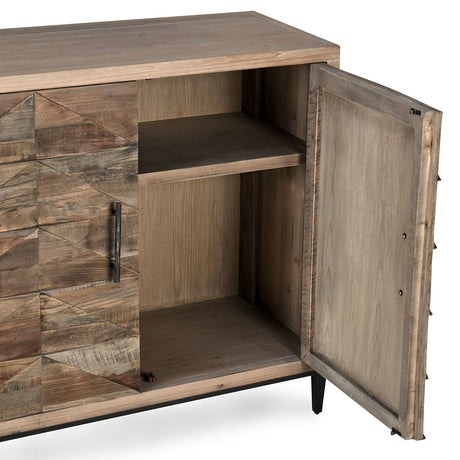 Maverick Brown/Natural Cabinet - Ornate Home