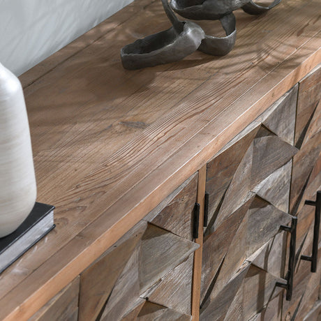 Maverick Brown/Natural Cabinet - Ornate Home