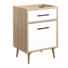 Maverick Oak/White 24" Bathroom Vanity Cabinet Sink Basin Not Included - Ornate Home