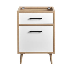 Maverick Oak/White 24" Bathroom Vanity Cabinet Sink Basin Not Included - Ornate Home