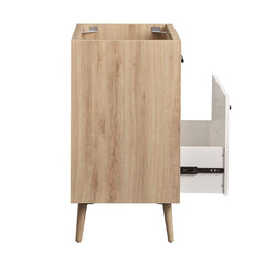 Maverick Oak/White 24" Bathroom Vanity Cabinet Sink Basin Not Included - Ornate Home