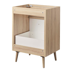 Maverick Oak/White 24" Bathroom Vanity Cabinet Sink Basin Not Included - Ornate Home