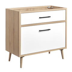 Maverick Oak/White 36" Bathroom Vanity Cabinet Sink Basin Not Included - Ornate Home
