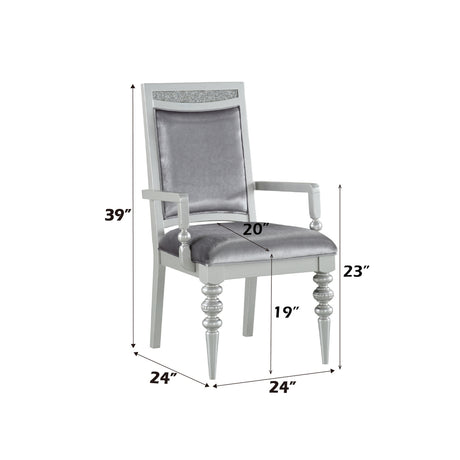 Maverick Platinum Dining Chair (Set of 2) - Ornate Home