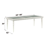 Maverick Platinum Dining Table w/ 20" Leaf - Ornate Home