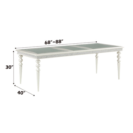 Maverick Platinum Dining Table w/ 20" Leaf - Ornate Home