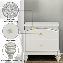 Maverick Platinum Nightstand - Ornate Home