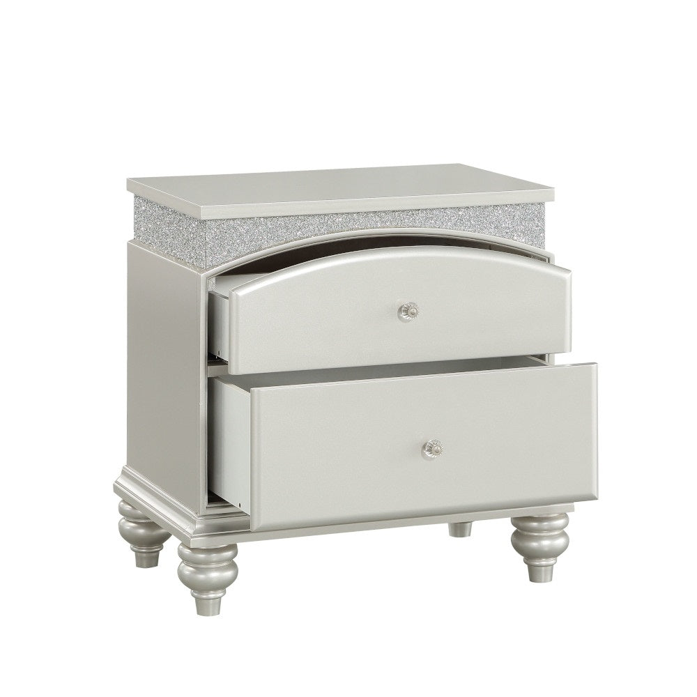 Maverick Platinum Nightstand - Ornate Home