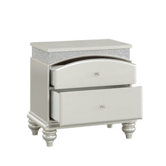 Maverick Platinum Nightstand - Ornate Home