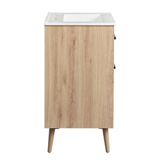 Maverick White/Oak 24" Bathroom Vanity - Ornate Home