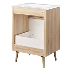 Maverick White/Oak 24" Bathroom Vanity - Ornate Home