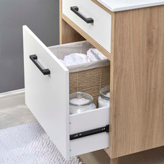 Maverick White/Oak 24" Bathroom Vanity - Ornate Home