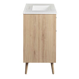 Maverick White/Oak 36" Bathroom Vanity - Ornate Home