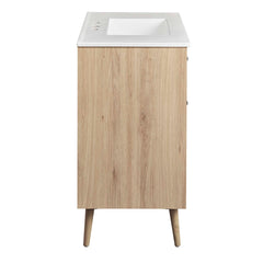Maverick White/Oak 36" Bathroom Vanity - Ornate Home